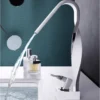 New Arrival Brush Gold Bathroom Basin Faucet Single Handle Single Hole Mixer Tap Deck Mounted Hot And Cold Tap Sink Faucet