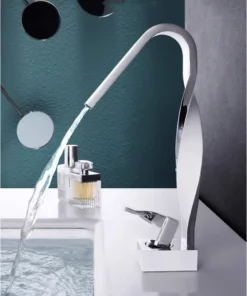 New Arrival Brush Gold Bathroom Basin Faucet Single Handle Single Hole Mixer Tap Deck Mounted Hot And Cold Tap Sink Faucet