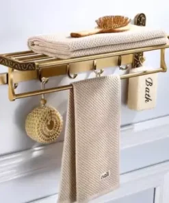 Antique Bathroom Hardware Set Wall-mounted Towel Rack Toilet Brush Rack Hair Dryer Rack Soap Dish Shower Corner Rack Accessories