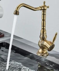 Modern Kitchen Water Filter Faucet Lead-Free Water Filtration Faucet Antique Brass Drinking Water Faucet Kitchen Sink Faucet